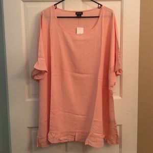 Evans top Rivka frill blush size 20 NEW